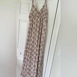 Beige and brown maxi dress - Lulus